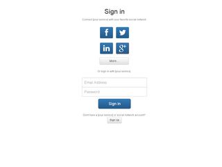 Login with social media icons