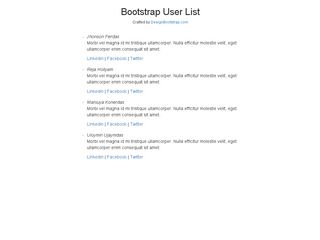 Bootstrap User List
