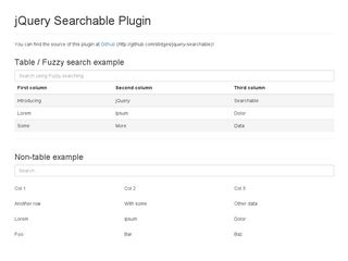 Table / Fuzzy search example